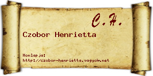 Czobor Henrietta névjegykártya