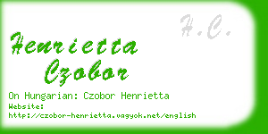 henrietta czobor business card